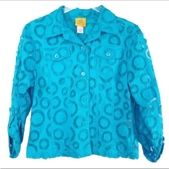 RUBY RD. Circle sheer top jacket 8 - Picture 4 of 7